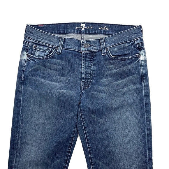 7 For All Mankind Women’s Size 26 Blue Rickie Boyfriend Jeans Button Fly Denim - Picture 4 of 12